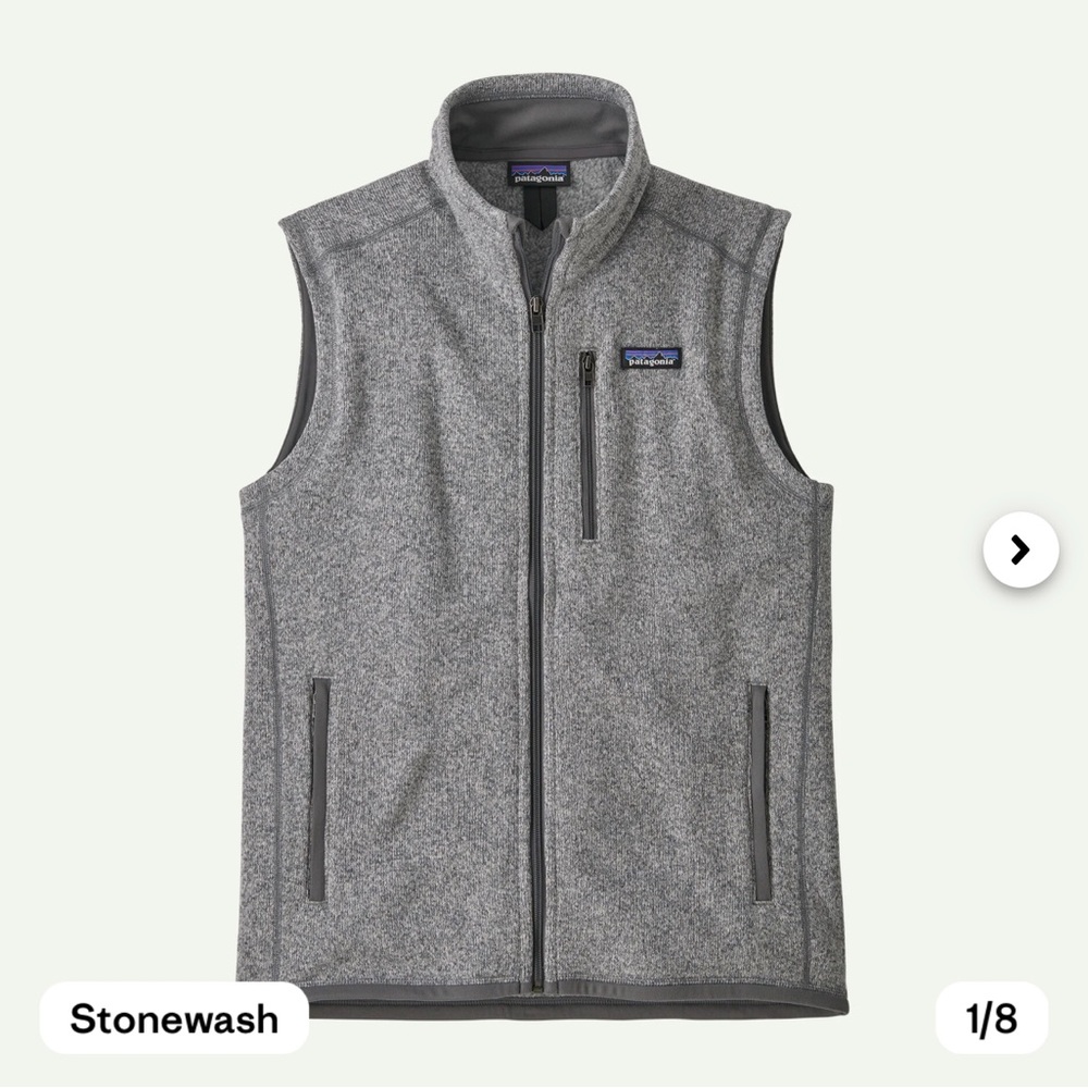 Patagonia | Better Sweater Fleece Vest | Gray Charcoal Stonewash | Men’s M EUC